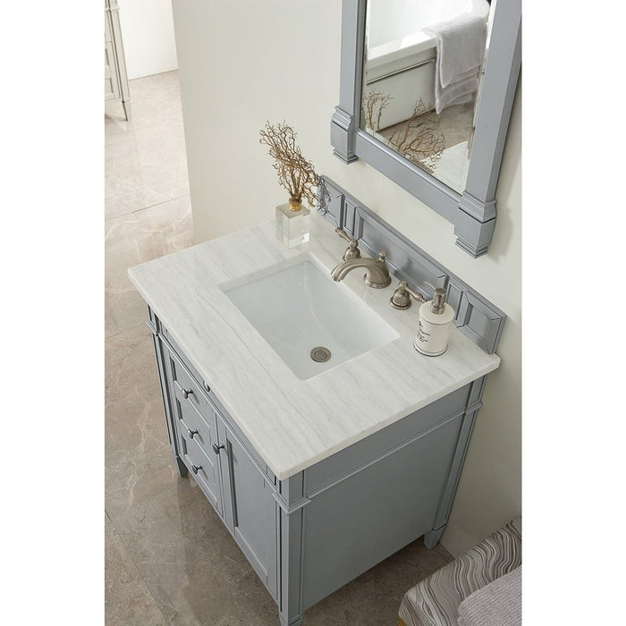 James Martin Vanities Brittany 30" Single Vanity, Urban Gray w/ 3 CM Top