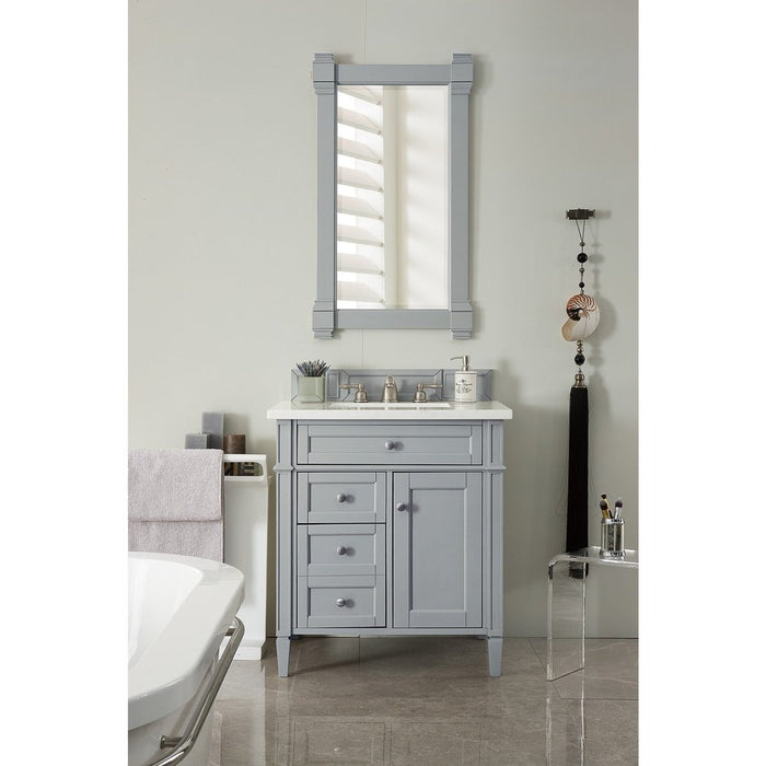 James Martin Vanities Brittany 30" Single Vanity, Urban Gray w/ 3 CM Top