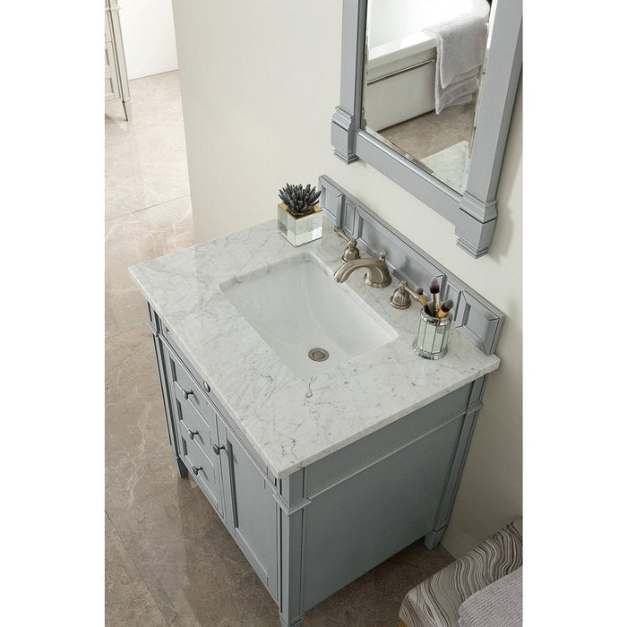 James Martin Vanities Brittany 30" Single Vanity, Urban Gray w/ 3 CM Top