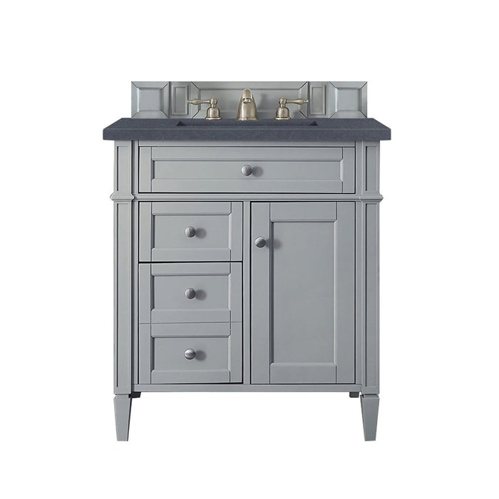 James Martin Vanities Brittany 30" Single Vanity, Urban Gray w/ 3 CM Top