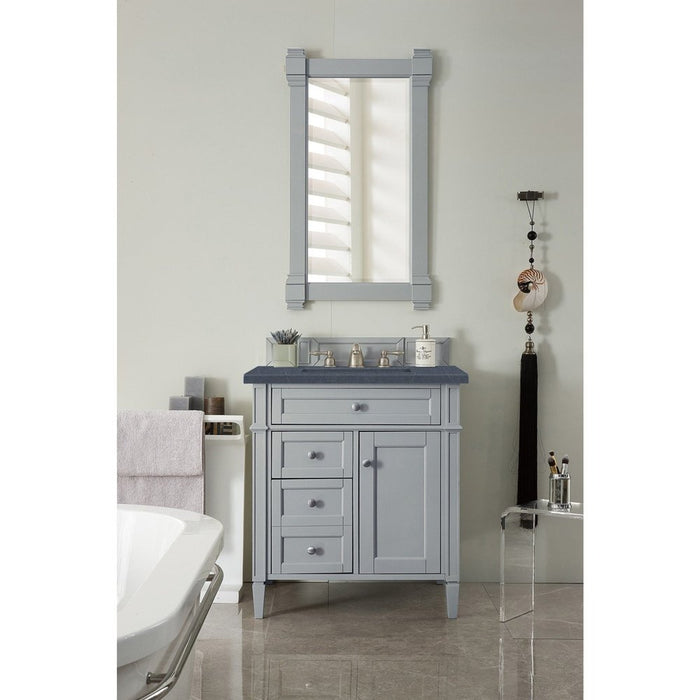 James Martin Vanities Brittany 30" Single Vanity, Urban Gray w/ 3 CM Top