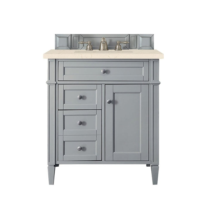 James Martin Vanities Brittany 30" Single Vanity, Urban Gray w/ 3 CM Top