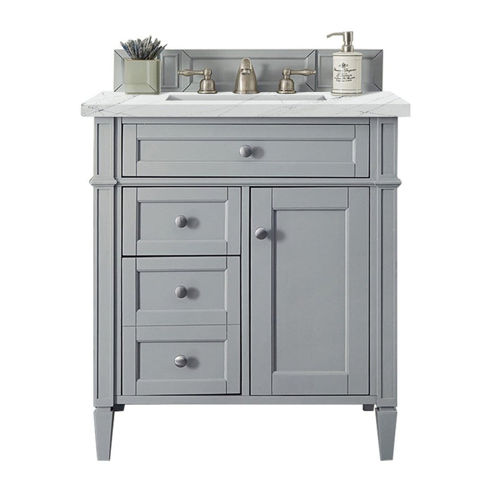 James Martin Vanities Brittany 30" Single Vanity, Urban Gray w/ 3 CM Top