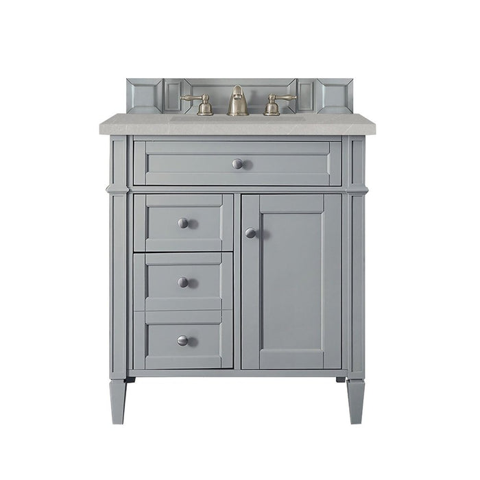 James Martin Vanities Brittany 30" Single Vanity, Urban Gray w/ 3 CM Top