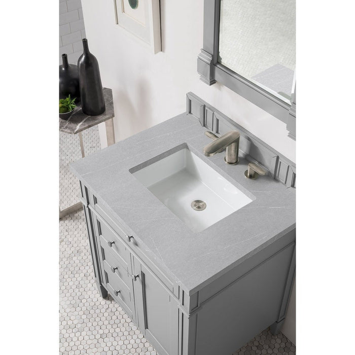 James Martin Vanities Brittany 30" Single Vanity, Urban Gray w/ 3 CM Top