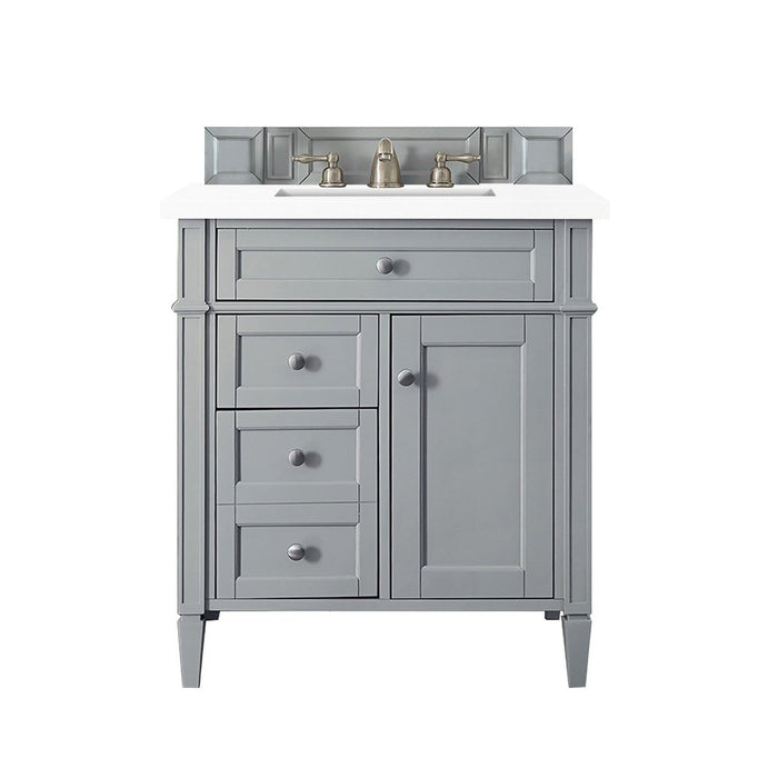 James Martin Vanities Brittany 30" Single Vanity, Urban Gray w/ 3 CM Top