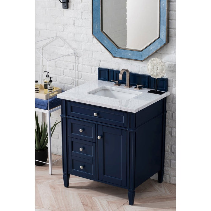 James Martin Vanities Brittany 30" Single Vanity, Victory Blue w/ 3 CM Top