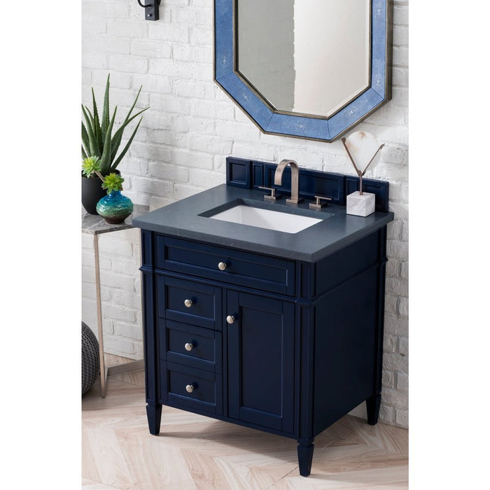 James Martin Vanities Brittany 30" Single Vanity, Victory Blue w/ 3 CM Top