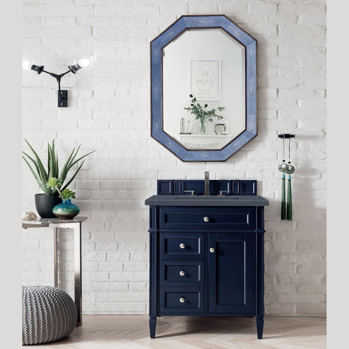 James Martin Vanities Brittany 30" Single Vanity, Victory Blue w/ 3 CM Top