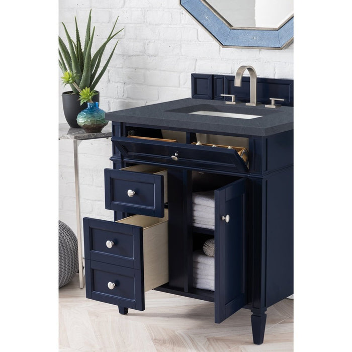 James Martin Vanities Brittany 30" Single Vanity, Victory Blue w/ 3 CM Top