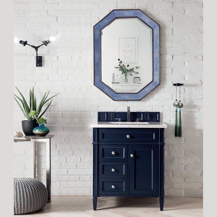 James Martin Vanities Brittany 30" Single Vanity, Victory Blue w/ 3 CM Top