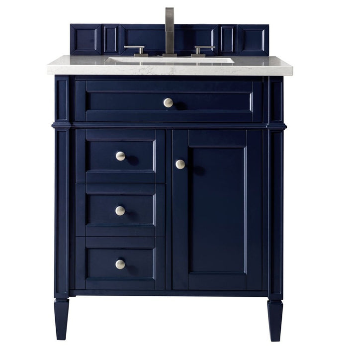 James Martin Vanities Brittany 30" Single Vanity, Victory Blue w/ 3 CM Top