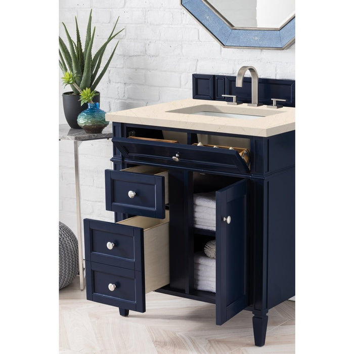 James Martin Vanities Brittany 30" Single Vanity, Victory Blue w/ 3 CM Top