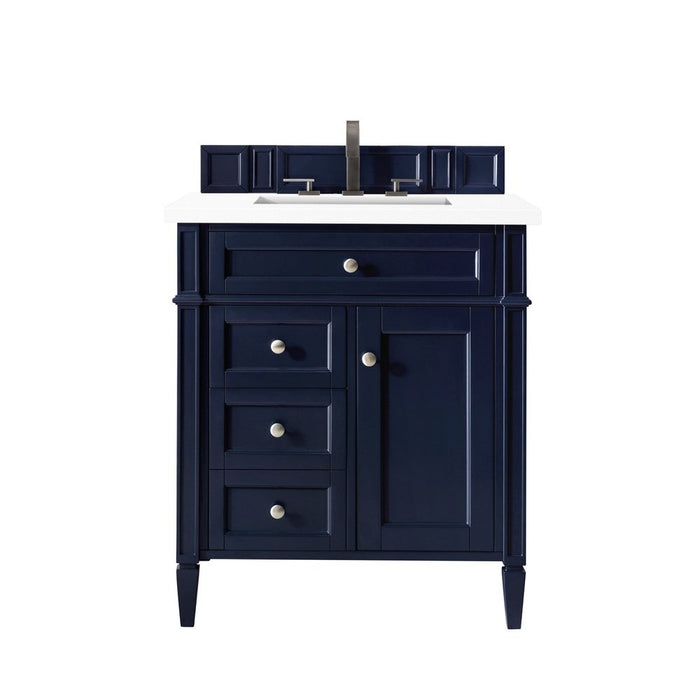 James Martin Vanities Brittany 30" Single Vanity, Victory Blue w/ 3 CM Top