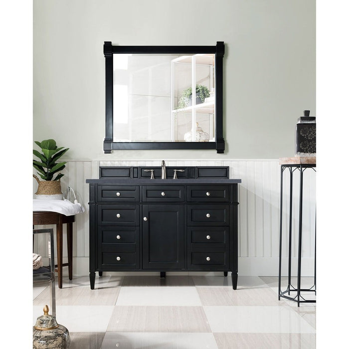 James Martin Vanities Brittany 48" Single Vanity, Black Onyx w/ 3 CM Top