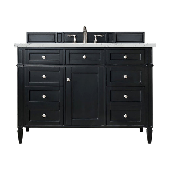 James Martin Vanities Brittany 48" Single Vanity, Black Onyx w/ 3 CM Top