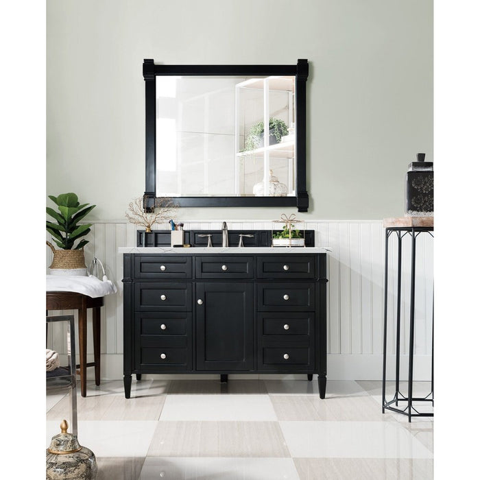 James Martin Vanities Brittany 48" Single Vanity, Black Onyx w/ 3 CM Top