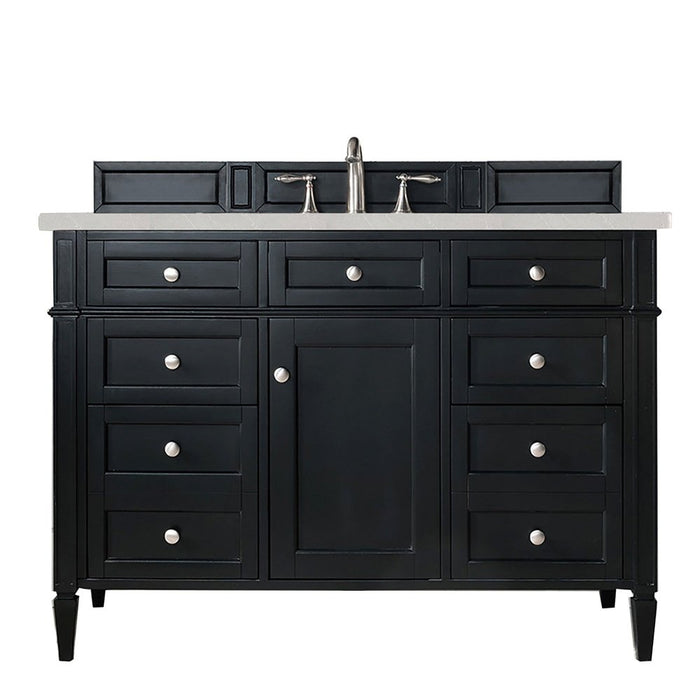 James Martin Vanities Brittany 48" Single Vanity, Black Onyx w/ 3 CM Top