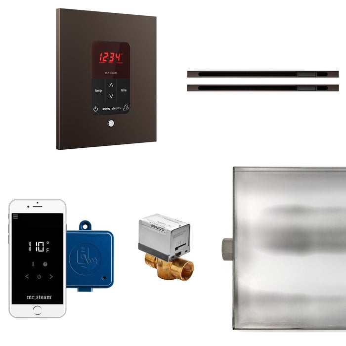 Mr. Steam Butler Max Linear Steam Shower Control Package with iTempoPlus Control and Linear SteamHead in Square Oil Rubbed Bronze