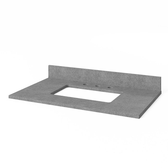 Jeffrey Alexander 36" Grey Savino Vanity, Steel Grey Cultured Marble Vanity Top, undermount rectangle bowl