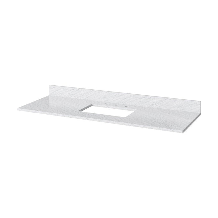 Jeffrey Alexander 60" White Chatham Vanity, White Carrara Marble Vanity Top, undermount rectangle bowl