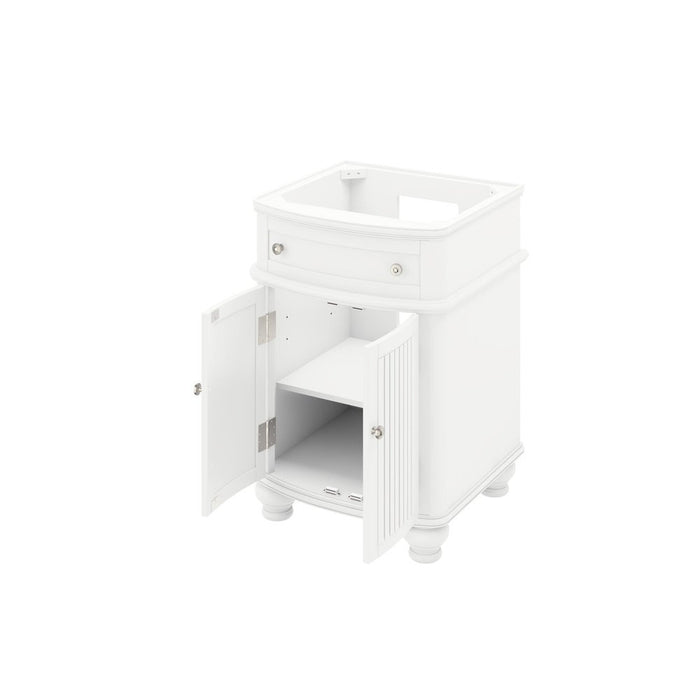 Jeffrey Alexander 30" White Compton Vanity, Compton-only White Carrara Marble Vanity Top, undermount oval bowl