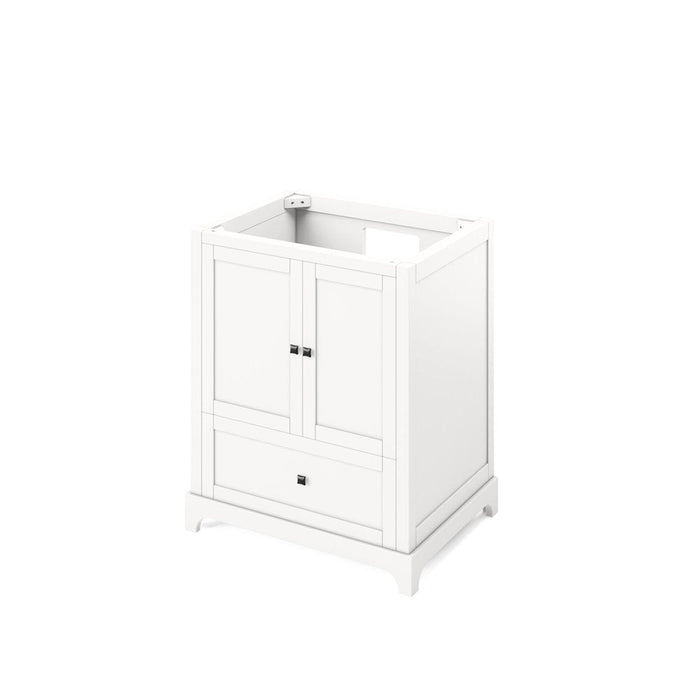 Jeffrey Alexander 30" White Addington Vanity, Calacatta Vienna Quartz Vanity Top, undermount rectangle bowl